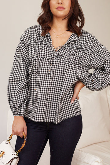 Gingham Prints Top