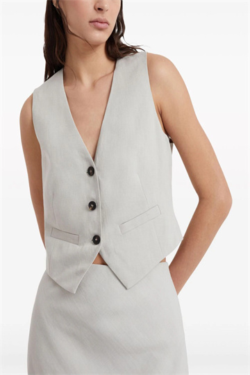 Linen-blend waistcoat