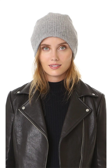 Cashmere Plush Rib Beanie